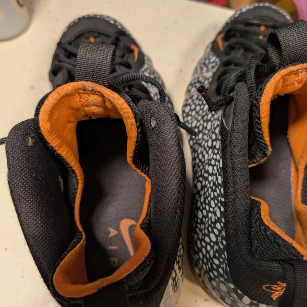 Nike Black and Orange Mid-Top Sneakers - Picture 3 of 5